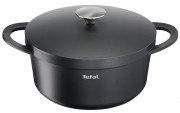 Tefal E2184634 Trattoria cast aluminum lid 24 cm black cooking pot 