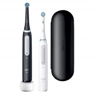 Oral-B iO Series 4 2-piece matt black+white electric toothbrush set Acasă