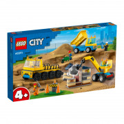 LEGO City: Camioane de construcție și macara cu bilă pentru demolări (60391) 