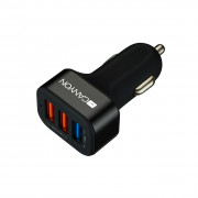 Încărcător auto Canyon CNE-CCA07B triplu USB negru 