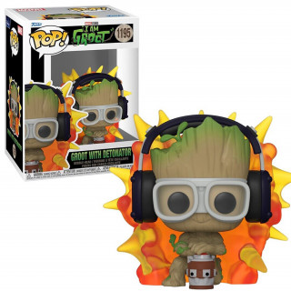 Funko Pop! Marvel: I Am Groot - Groot with Detonator #1195 Bobble-Head Vinyl Figure Cadouri