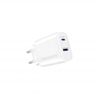 Promate Adaptor pentru încărcător de telefon - BIPLUG 2 (BIPLUG-2.EU-WT) Mobile