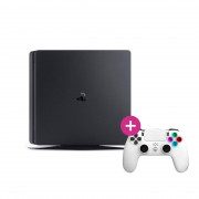 PlayStation 4 (PS4) Slim 500 GB (Second Hand) + Freaks and Geeks - Controler fără fir - Alb (140142B) 