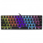 WHITE SHARK GK-2202B/BL-US ASHIKO Tastatură de gaming engleză 60% neagră mecanică (comutator albastru) 