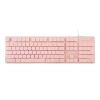 WHITE SHARK TACHI-P/US WS GK-003441P-US Tastatură pentru jocuri, 104 taste roz (engleză) PC