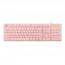 WHITE SHARK TACHI-P/US WS GK-003441P-US Tastatură pentru jocuri, 104 taste roz (engleză) thumbnail