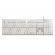 WHITE SHARK TACHI-W/US WS GK-003241W-US Tastatură pentru jocuri, 104 taste alb (engleză) 