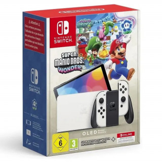 Nintendo Switch (model OLED) + Super Mario Bros Wonder + 12 luni Nintendo Switch online Nintendo Switch