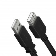 YENKEE YCU 014 BK Cablu USB A (M) - USB A (F). 