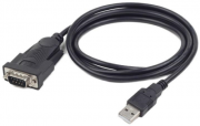 Gembird Cablu convertor USB la port serial DB9M, 1,5 m - Negru 