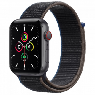 Apple Watch SE GPS Cellular, 44mm Space Gray aluminum Case with Charcoal Spor Mobile