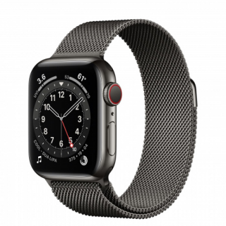 Apple Watch S6 GPS Cellular, 40mm Graphite Stainless Steel Case with Graphite Mobile