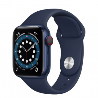 Apple Watch S6 GPS Cellular, 40mm Blue aluminum Case with Deep Navy Sport Band Mobile