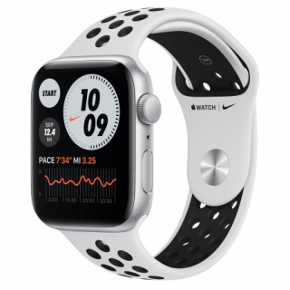 Apple Watch Nike SE GPS, 44mm Silver aluminum Case with Pure Platinum/Black Nik Mobile