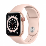 Apple Watch S6 GPS Cellular, 40mm Gold aluminum Case with Pink Sand Sport Ban 