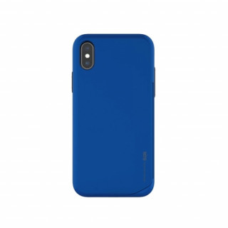 Hana Wing plastic  back cover, with card holder, iPhone XS, Blue Mobile