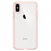 Spigen Ultra Hybrid back cover, iPhone XS, Rose Gold, translucent 