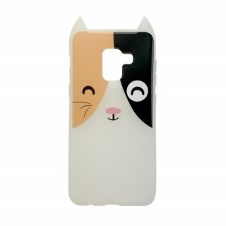 Hana Pop silicone back cover, Galaxy A8, Spotted kitten Mobile