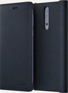 Nokia book cover leather case, Blue Mobile