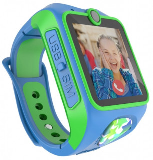 MyKi Junior 3G children's watch with two-way video calling- Blue/Green Mobile