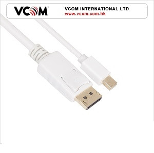 VCOM cable MINI DISPLAYPORT 1.2V HDMI 1.4V (male-male), 1.8M, White PC