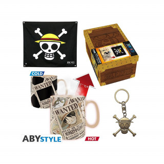 Abysse - One Piece - set cadou - steag, breloc 3D, cană care își schimbă culoarea cu căldura Cadouri