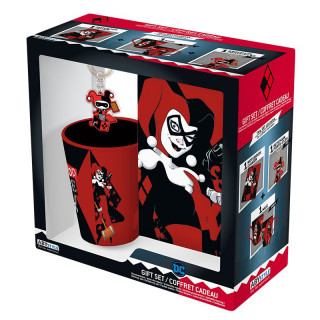 DC COMICS - Pck Mug340ml + KeyringPVC + Notebook "Harley Quinn" Cadouri