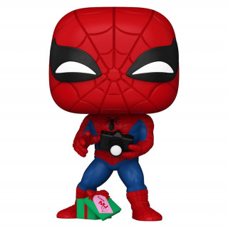 Funko Pop! #1441 Marvel: Holiday - Spider-Man with Open Gift Bobble-Head Vinyl Figura Cadouri