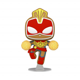 Funko Pop! Marvel: Holiday - Gingerbread Captain Marvel #936 Bobble-Head Vinyl Figure Cadouri