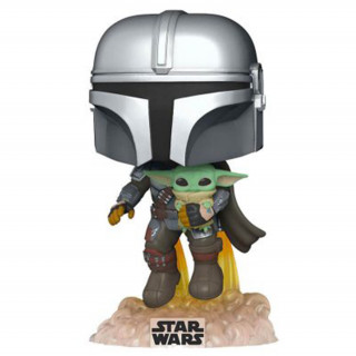 Funko Pop! #402 Star Wars: The Mandalorian- Mando Flying w/Jet Cadouri