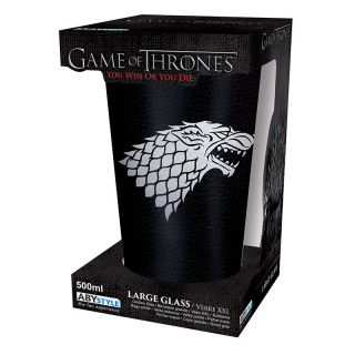 GAME OF THRONES - Large Glass - 500ml - Stark  Cadouri