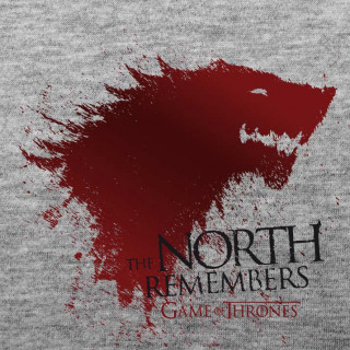 GAME OF THRONES - T-shirt  "The North…" sport grey - basic (XL) Cadouri