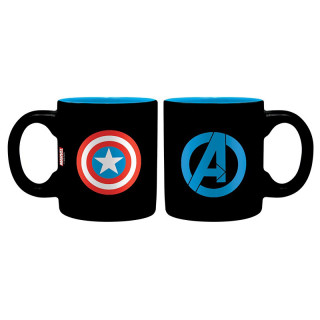 MARVEL - Pck Glass 29cl + Keyring + Mini Mug "Captain America" Cadouri