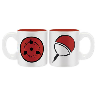 NARUTO SHIPPUDEN - Set 2 espresso mugs - 110 ml - Konoha & Uchiha Cadouri