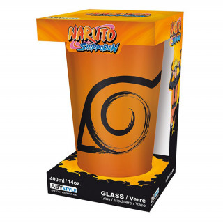 NARUTO SHIPPUDEN - XXL glass - 400 ml - Konoha & seal Cadouri