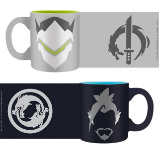 OVERWATCH - Set 2 espresso mugs - 110 ml - Hanzo & Genji Cadouri