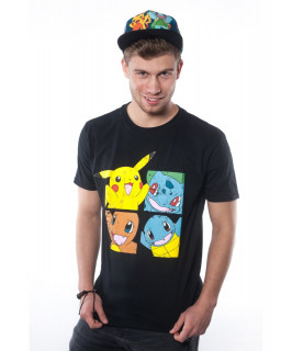 Pokemon - Kanto Starters T-shirt (black) M Cadouri