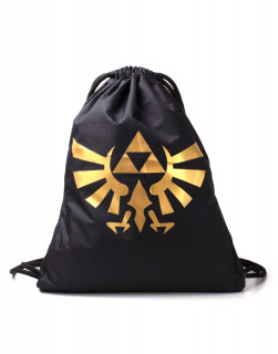 Zelda - Zelda Generic Metallic Gold Rubber Print Gymbag (M-I) Cadouri