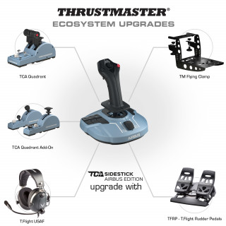 Thrustmaster TCA Sidestick Airbus edition Negru, Albastru USB Joystick PC-ul PC