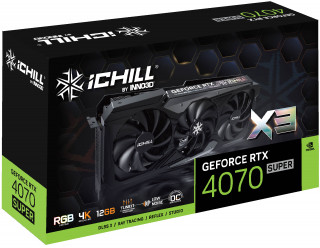 Inno3D iChill GEFORCE RTX 4070 SUPER X3 NVIDIA 12 Giga Bites GDDR6X PC