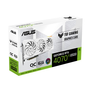 ASUS TUF Gaming TUF-RTX4070TIS-O16G-WHITE-GAMING NVIDIA GeForce RTX 4070 Ti SUPER 16 Giga Bites GDDR6X PC