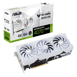 ASUS TUF Gaming TUF-RTX4070TIS-O16G-WHITE-GAMING NVIDIA GeForce RTX 4070 Ti SUPER 16 Giga Bites GDDR6X PC