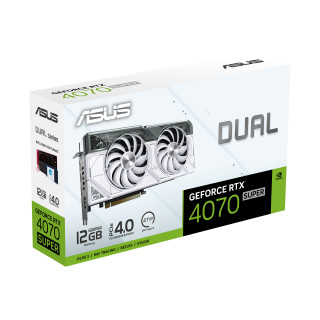 ASUS Dual -RTX4070S-12G-WHITE NVIDIA GeForce RTX 4070 SUPER 12 Giga Bites GDDR6X PC