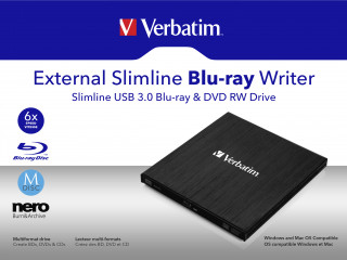 Verbatim Blu-Ray Unitate externă - negru (43890) PC