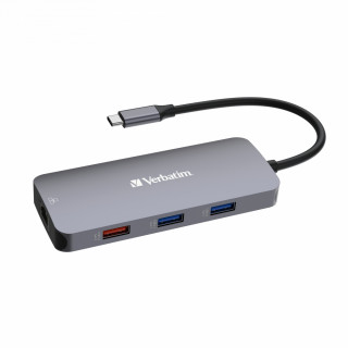 Verbatim CMH-09 USB tip-C 10000 Mbit/s Argintiu PC