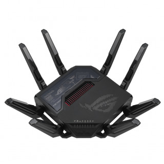 ASUS ROG Rapture GT-BE98 router wireless 10 Gigabit Ethernet Quad-band (2.4 GHz / 5 GHz-1 / 5 GHz-2 / 6 GHz) Negru PC