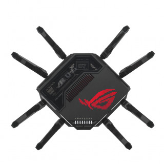 ASUS ROG Rapture GT-BE98 router wireless 10 Gigabit Ethernet Quad-band (2.4 GHz / 5 GHz-1 / 5 GHz-2 / 6 GHz) Negru PC