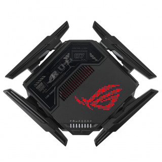 ASUS ROG Rapture GT-BE98 router wireless 10 Gigabit Ethernet Quad-band (2.4 GHz / 5 GHz-1 / 5 GHz-2 / 6 GHz) Negru PC