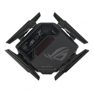 ASUS ROG Rapture GT-BE98 router wireless 10 Gigabit Ethernet Quad-band (2.4 GHz / 5 GHz-1 / 5 GHz-2 / 6 GHz) Negru PC