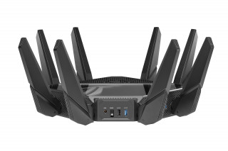 ASUS ROG Rapture GT-AXE16000 router wireless 10 Gigabit Ethernet Tri-band (2.4 GHz / 5 GHz / 6 GHz) Negru PC